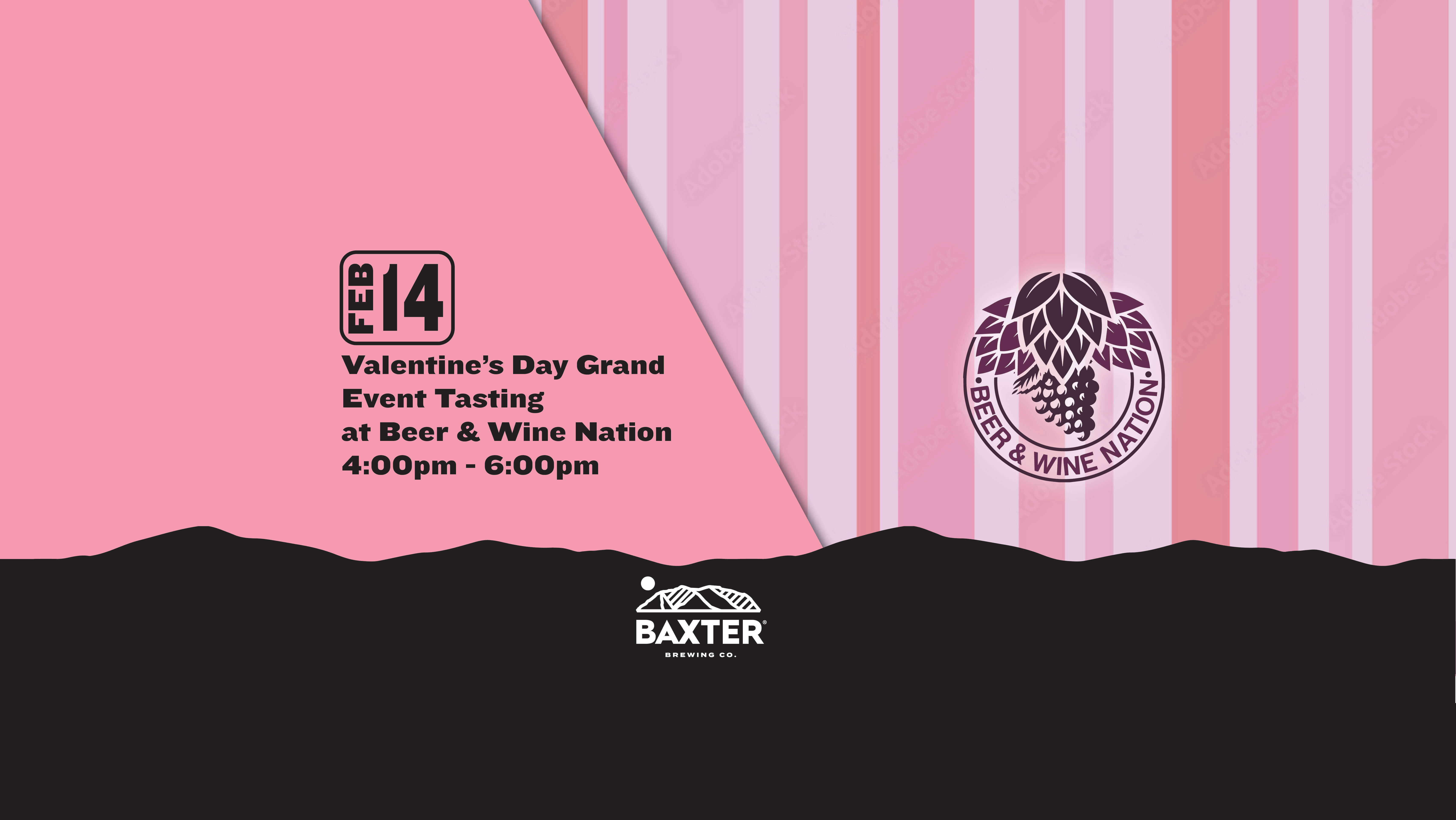 image promoting a grand beer tasting at beer and wine nation in Merrimack NH on valentines day