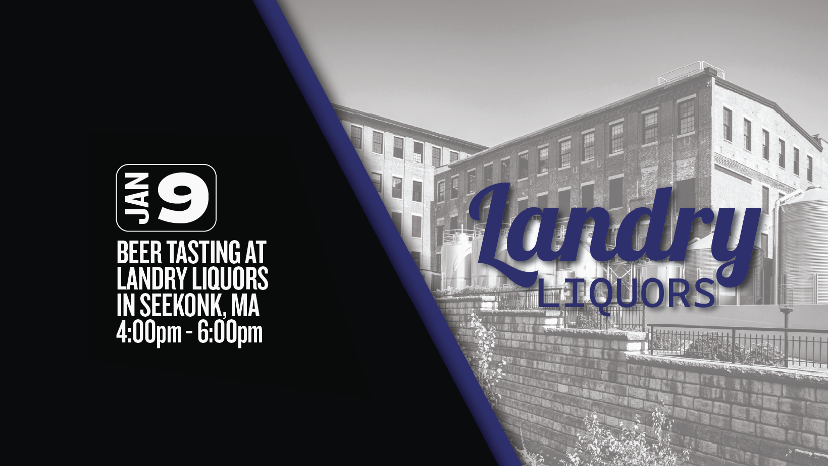 image promoting a baxter beer sampling on January 9th at Landrys Liquors