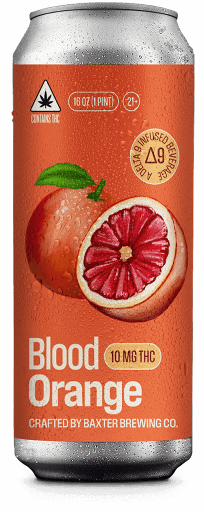image showing baxter brewings blood orange 10 milligram thc beverage