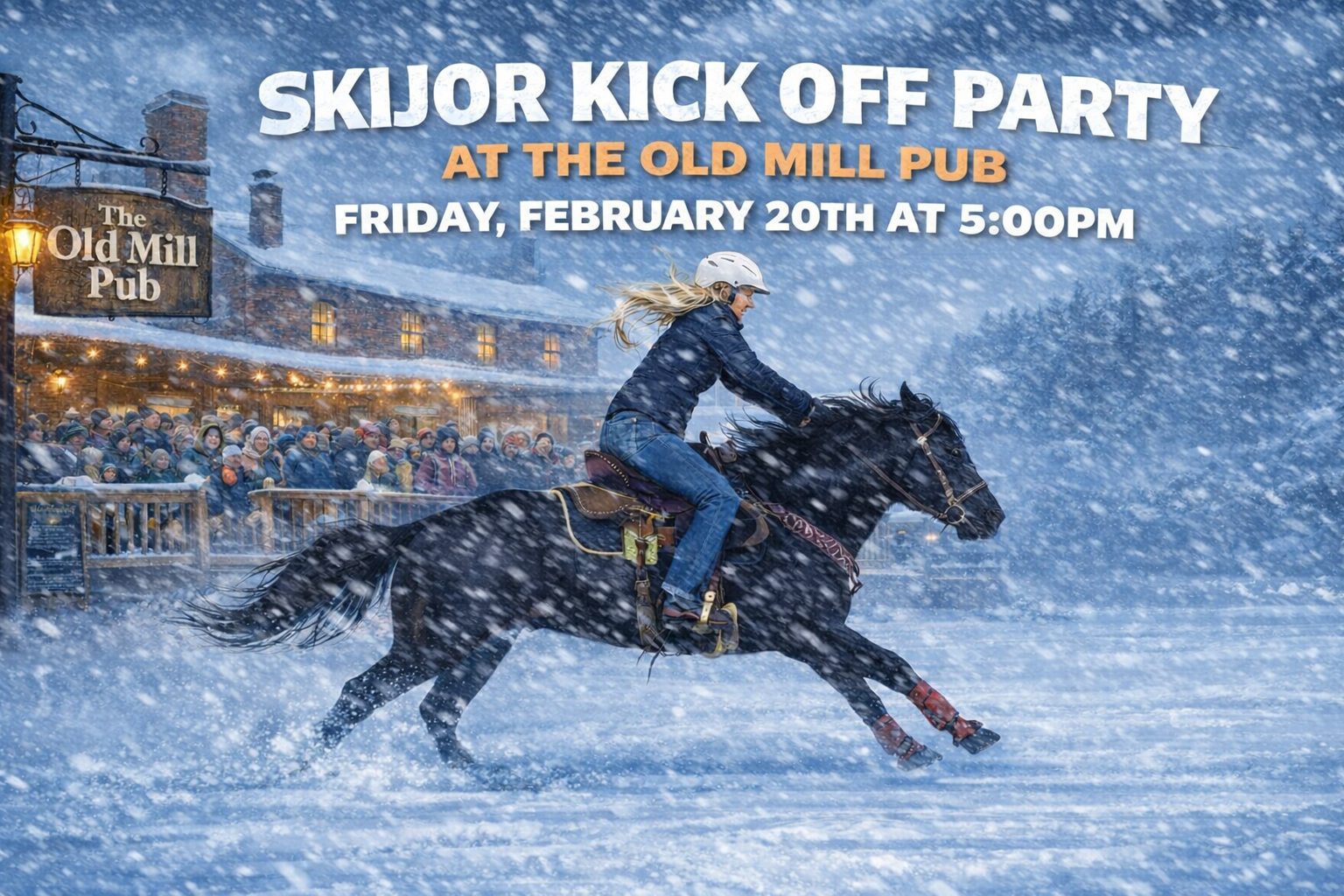 Image showing Skijor kick off party at the old mill pub February 20th at 5:00pm