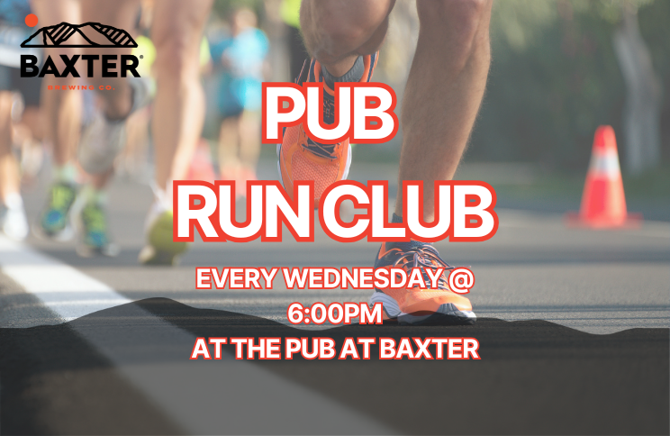 image promoting pub run club every wednesday at 6:00 pm