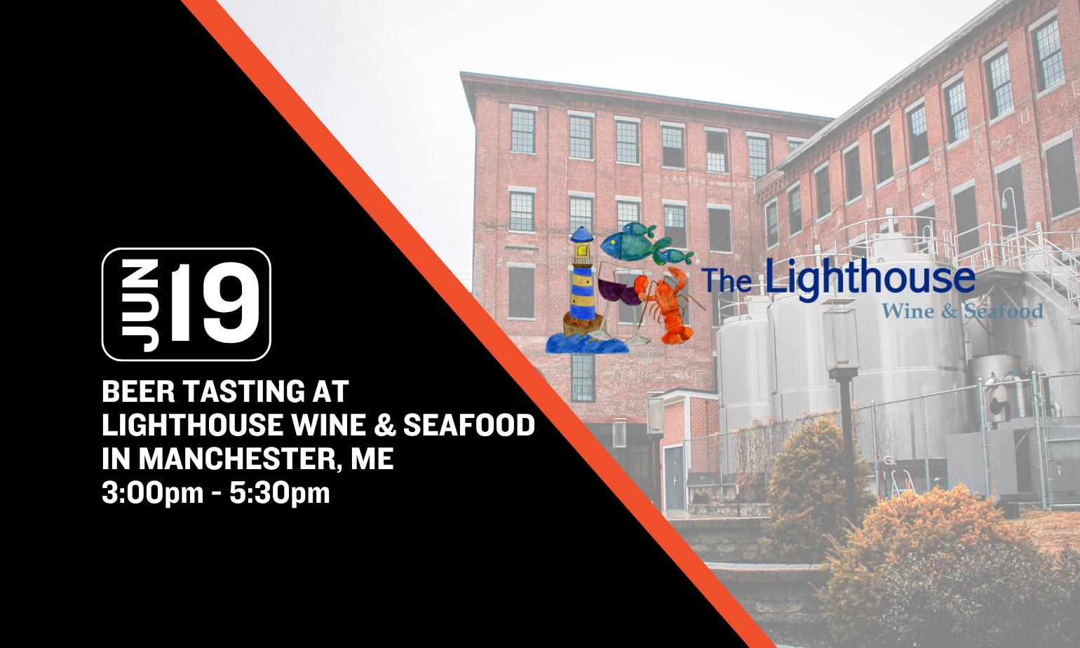 image promoting baxter sampling at lighthouse wine & seafood from 3-5:30 on Friday, June 19th