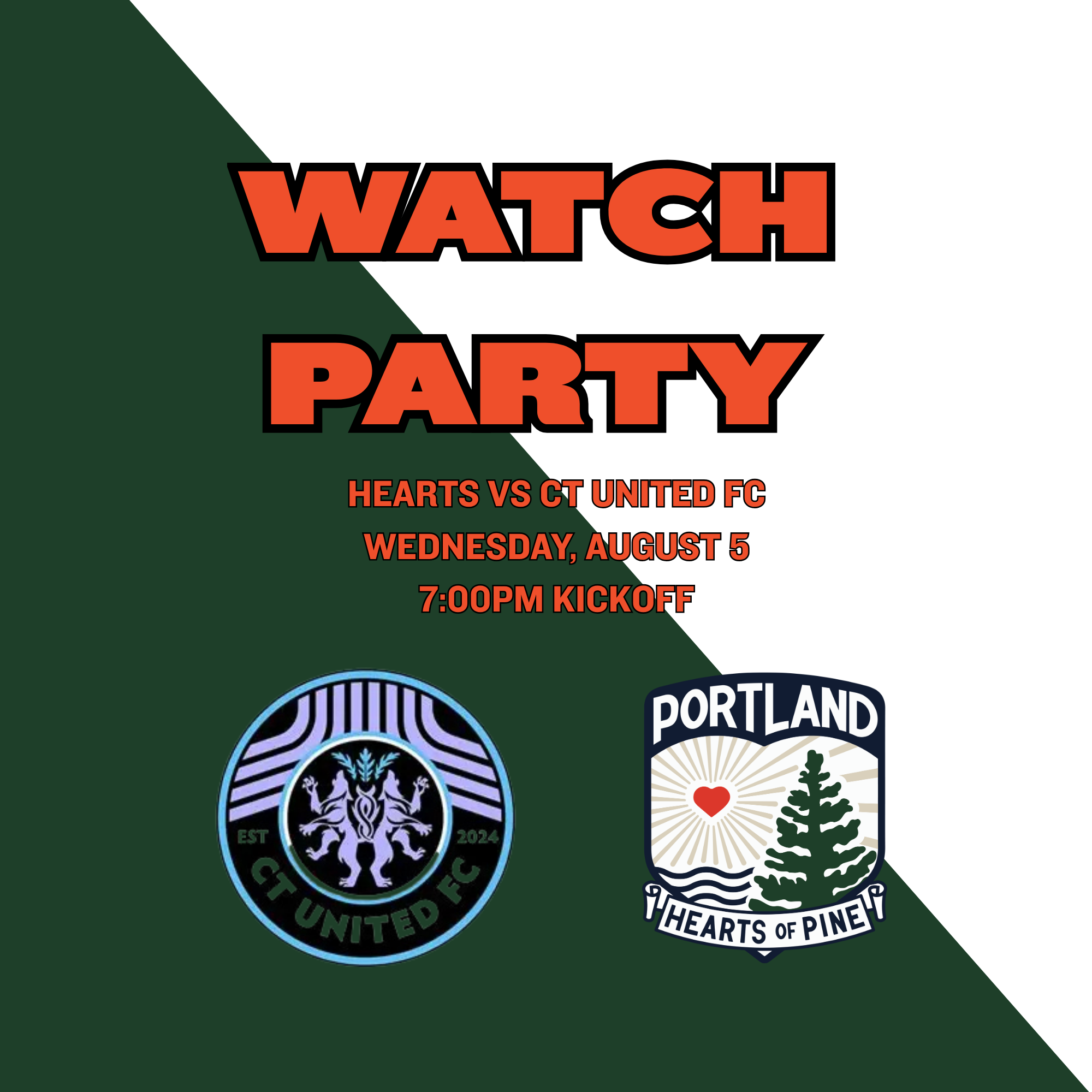 hearts of pine watch party at the pub at baxter wednesday, august 5 at 7:00pm